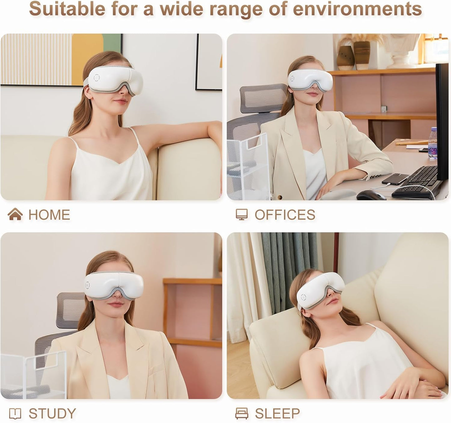 Heated Eye Massager Mask with Bluetooth