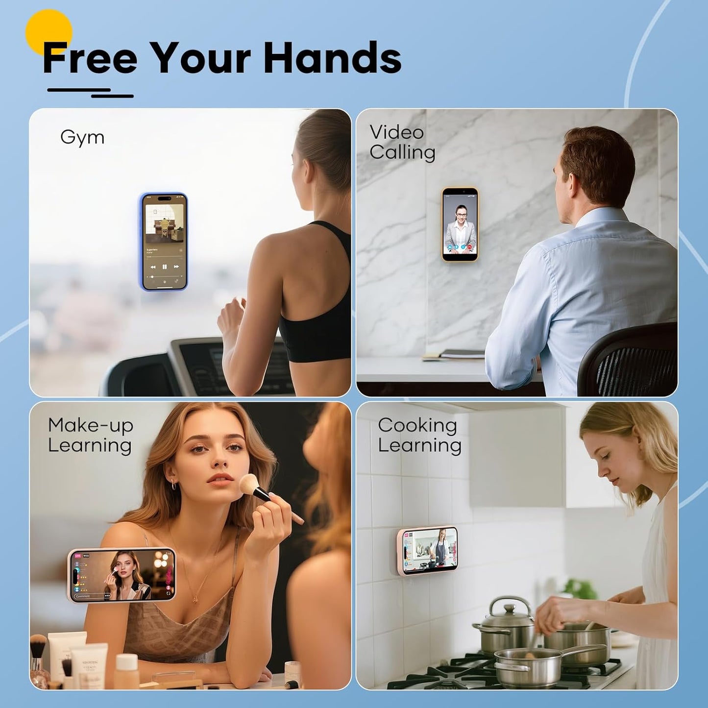 Silicone Sticky Phone Grip Suction Mount