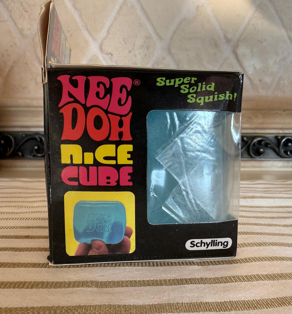 TikTok viral NeeDoh Nice cube Blue Large Size Cube, 8.5 cm