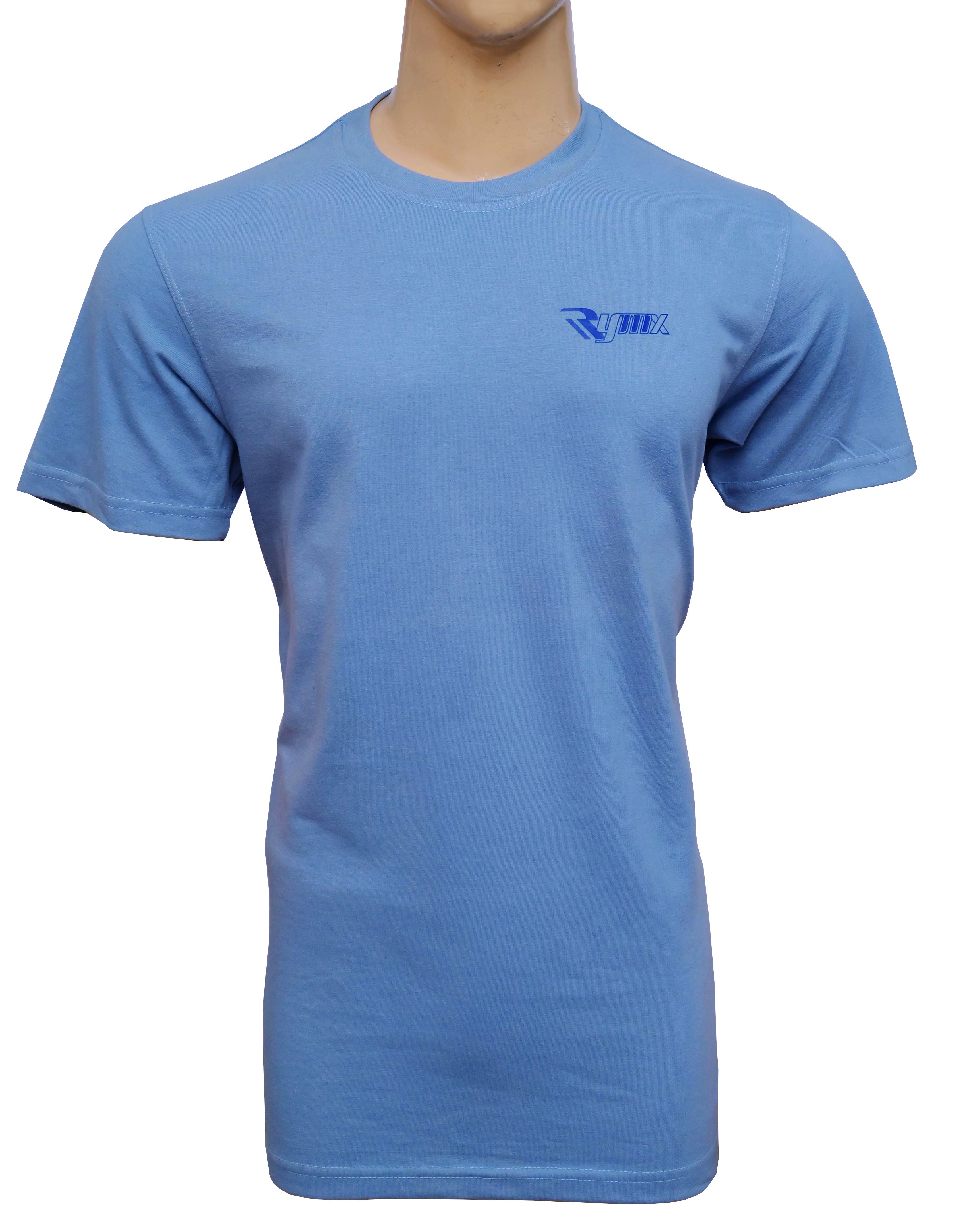 RYMX Men T-Shirt – 100% Cotton, Short Sleeve, Casual Slim Fit, Breathable