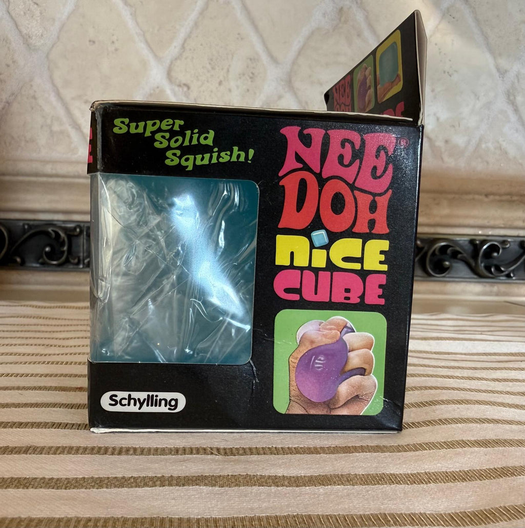 TikTok viral NeeDoh Nice cube Blue Large Size Cube, 8.5 cm