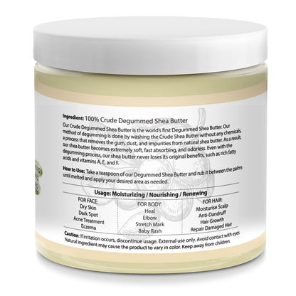 Luxurious Crude & Degumed Shea Butter- Natures Ultimate Skin Nourisher