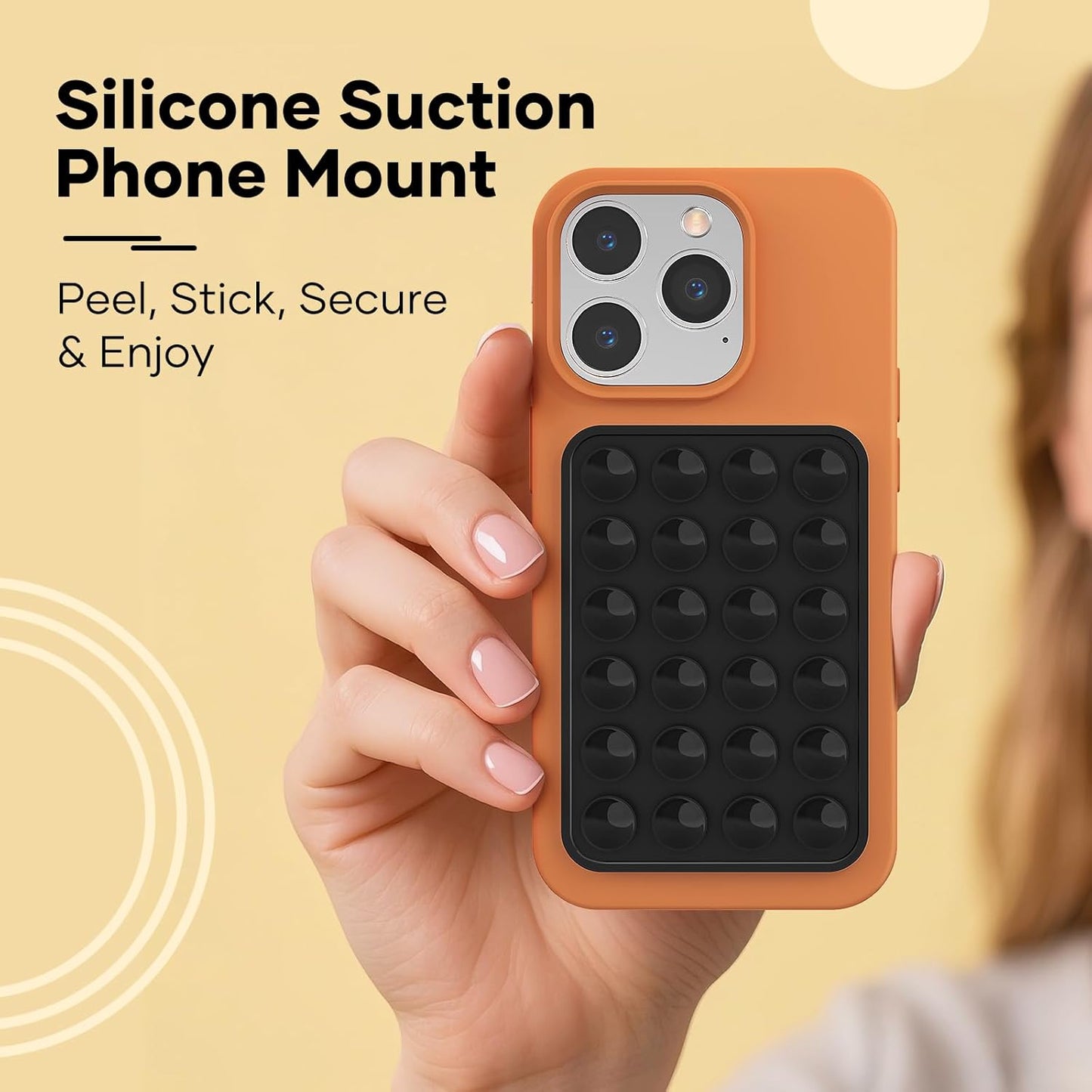 Silicone Sticky Phone Grip Suction Mount