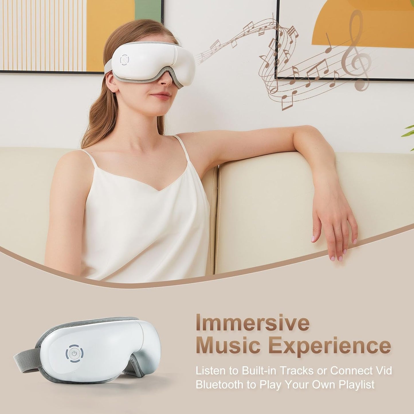 Heated Eye Massager Mask with Bluetooth