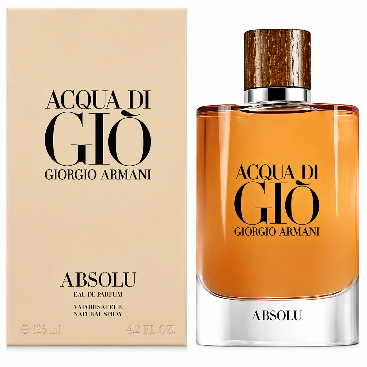 Giorgio Armani Acqua di Giò Absolu Eau de Parfum for Men – 4.2 oz / 125 mL Luxury Fragrance