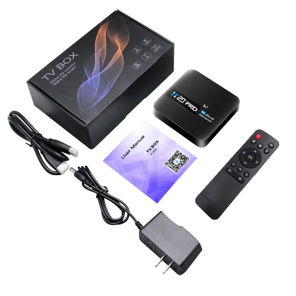 HONGTOP H20PRO Smart TV Box WiFi6 Android 10 6K 4K 3D Media Player TV Box Android 2.4G&5G WIFI Very Fast 1080P Set Top Box
