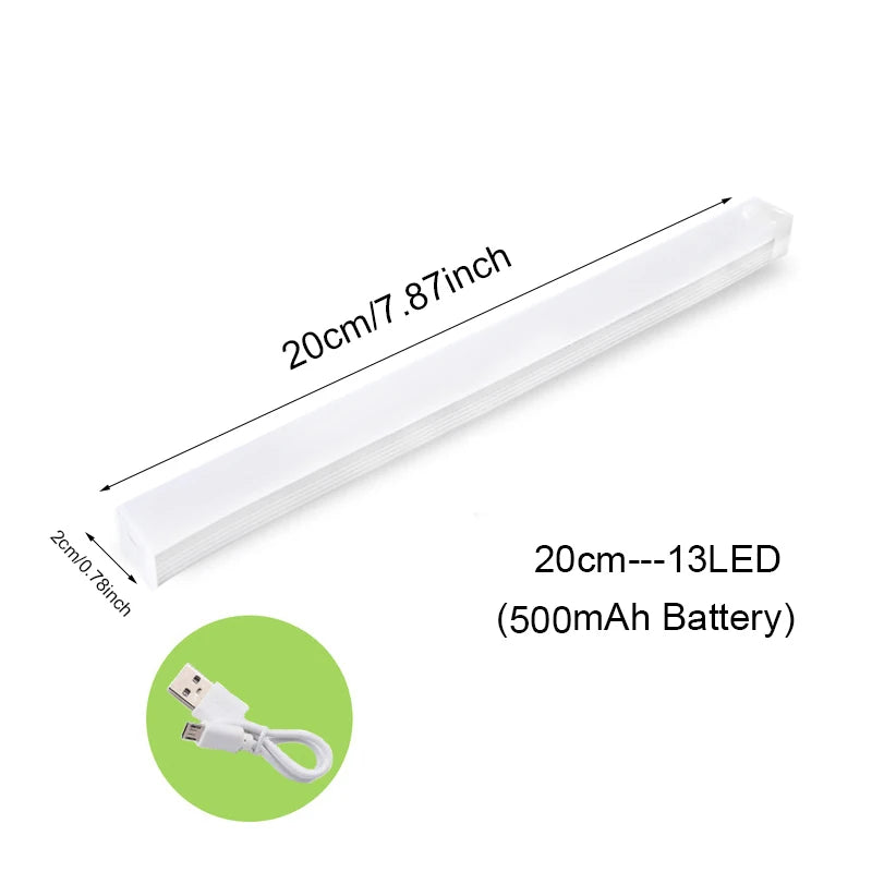 Motion Sensor Light Wireless LED Night Light Type C Rechargeable Light Cabinet Wardrobe Lamp Staircase Backlight For Kitchen LED