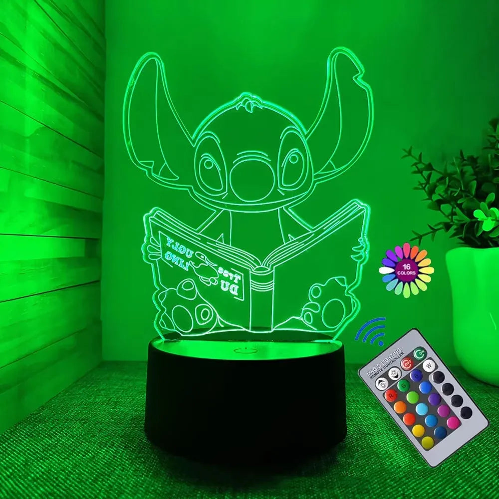 LED 3D Illusion Stitch Night Light with Remote & Touch Control - Ideal Gift for Any Occasion