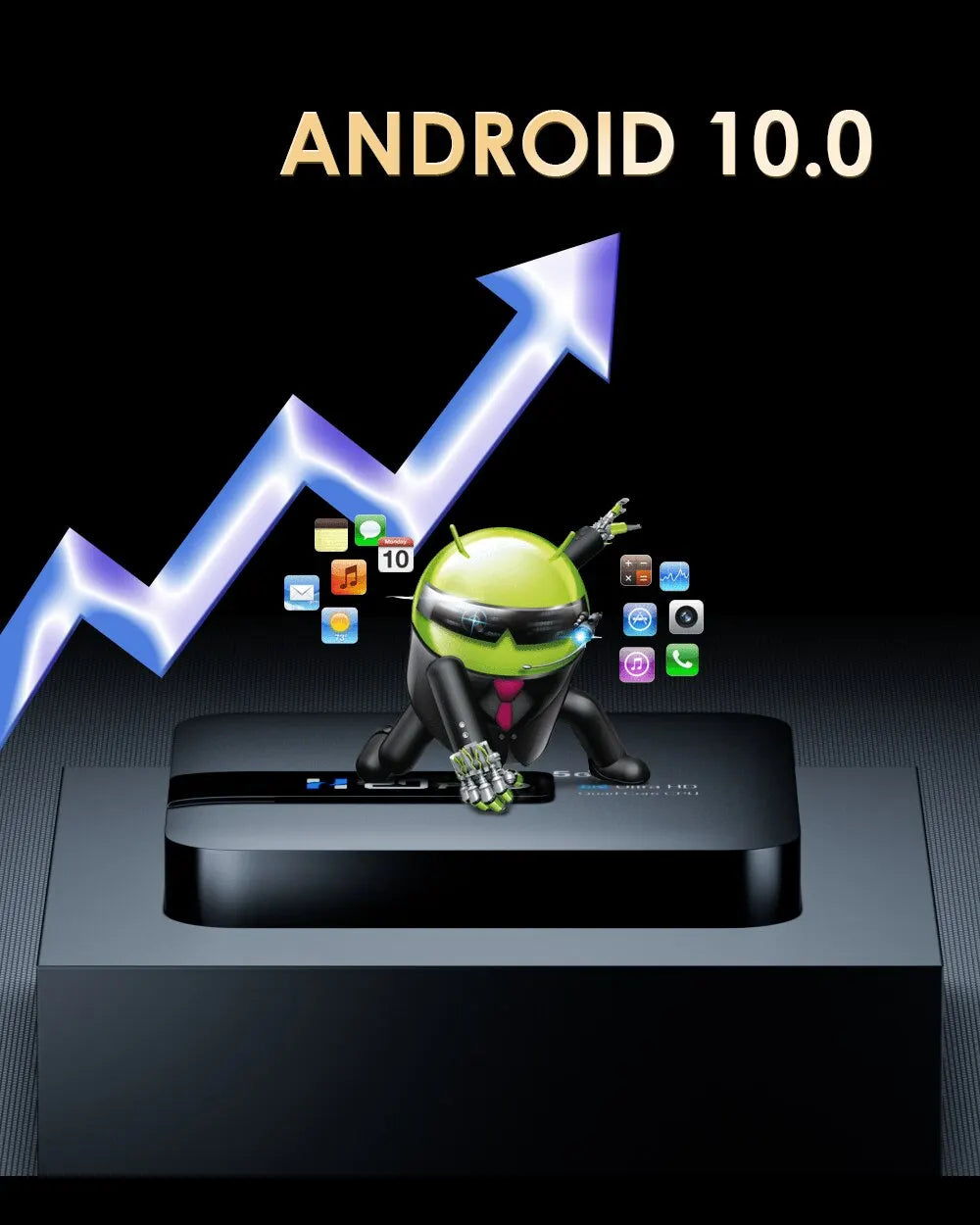 HONGTOP H20PRO Smart TV Box WiFi6 Android 10 6K 4K 3D Media Player TV Box Android 2.4G&5G WIFI Very Fast 1080P Set Top Box