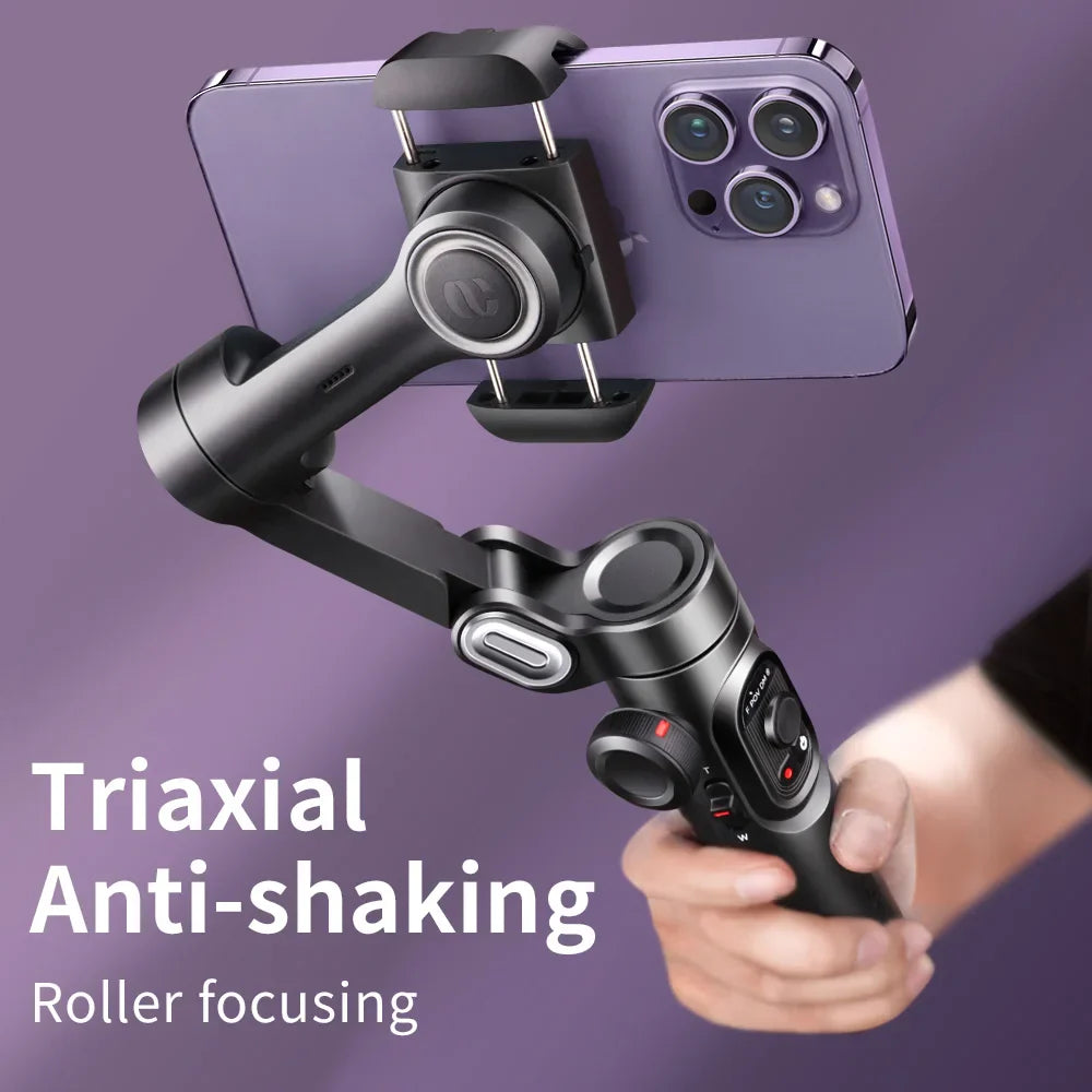 AOCHUAN 3-Axis Handheld Gimbal Stabilizer for Smartphone with Fill