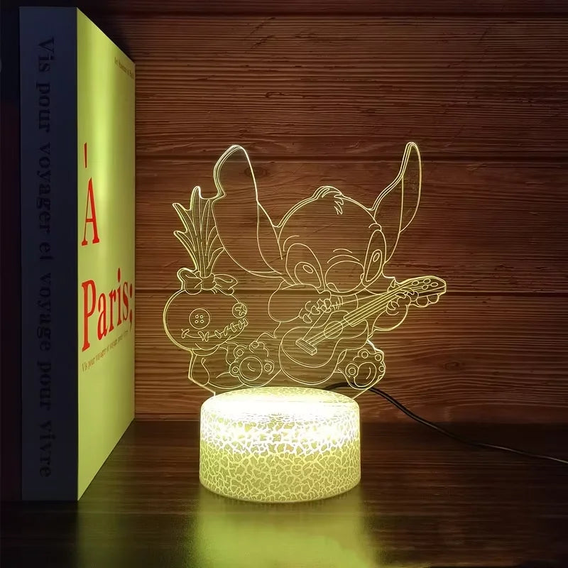 LED 3D Illusion Stitch Night Light with Remote & Touch Control - Ideal Gift for Any Occasion