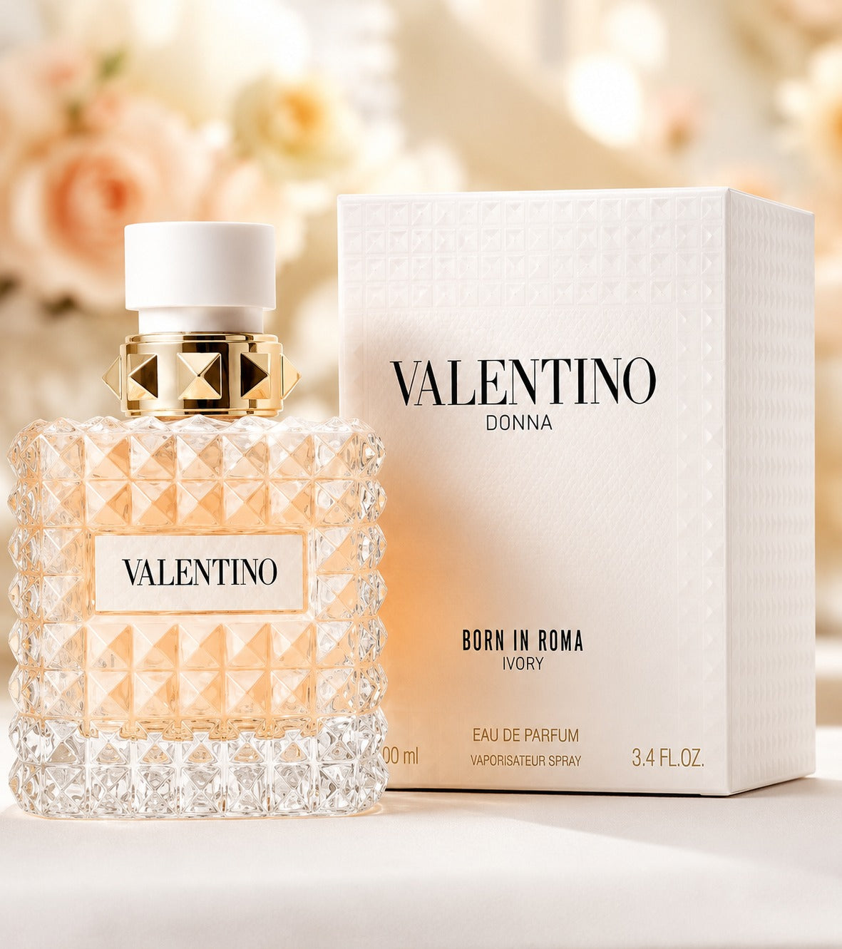 Valentino Donna Born In Roma Ivory Eau de Parfum Spray for Women 3.4 oz / 100 ml