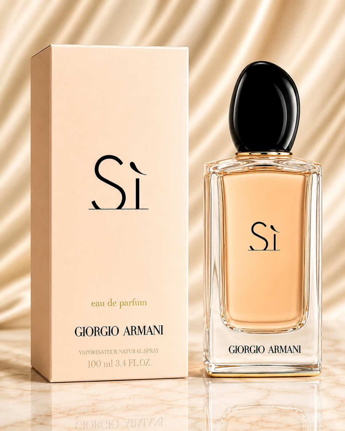 Giorgio Armani Sì Eau de Parfum for Women 100ml / 3.4 fl oz Long-Lasting Luxury Floral Perfume