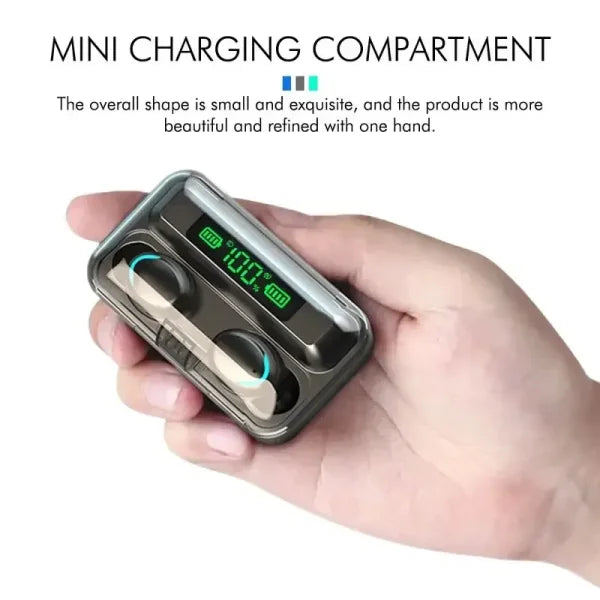 F9 Wireless Bluetooth Headphones with TWS Waterproof Earbuds and Case
