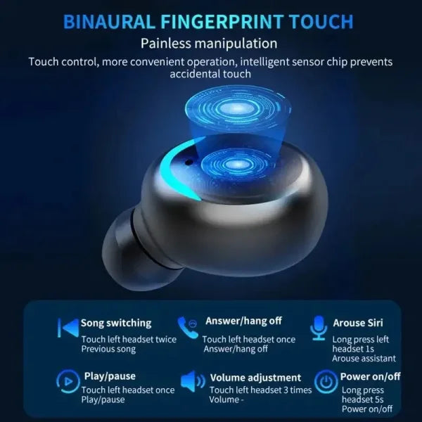 F9 Wireless Bluetooth Headphones with TWS Waterproof Earbuds and Case