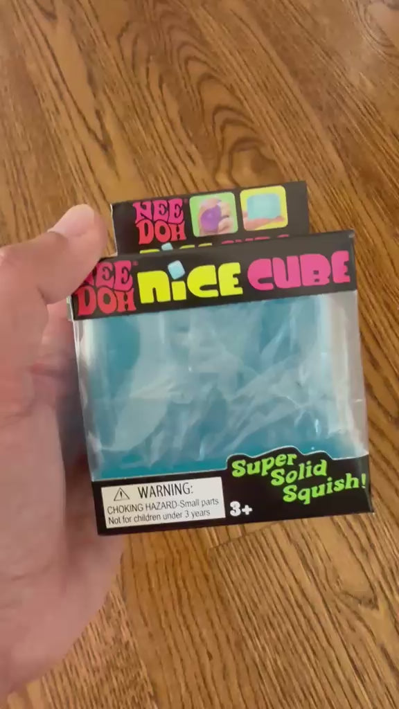 TikTok viral NeeDoh Nice cube Blue Large Size Cube, 8.5 cm