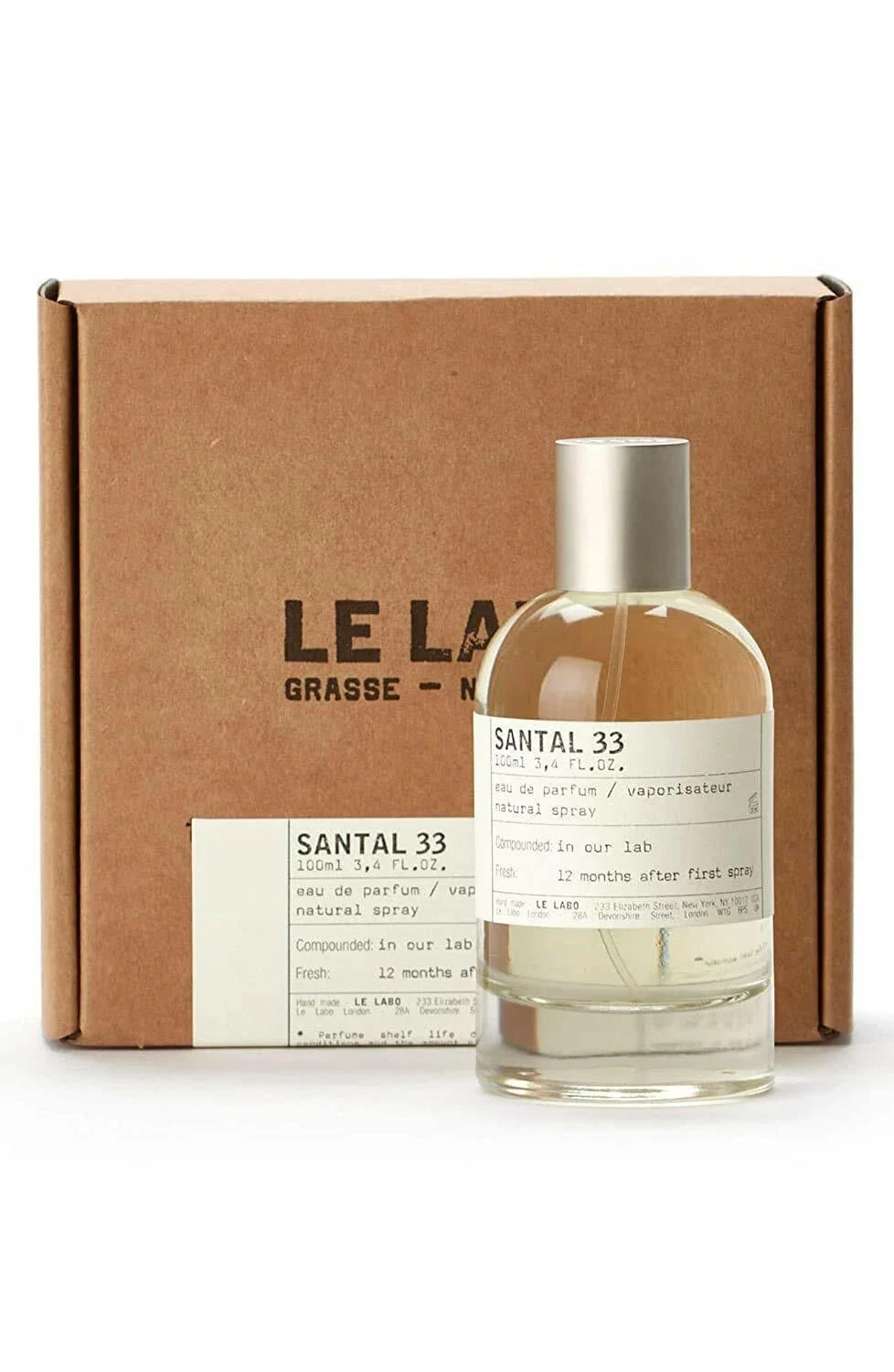 Le Labo Santal 33 Eau de Parfum Unisex Fragrance, 3.4 oz / 100 ml, New Without Box