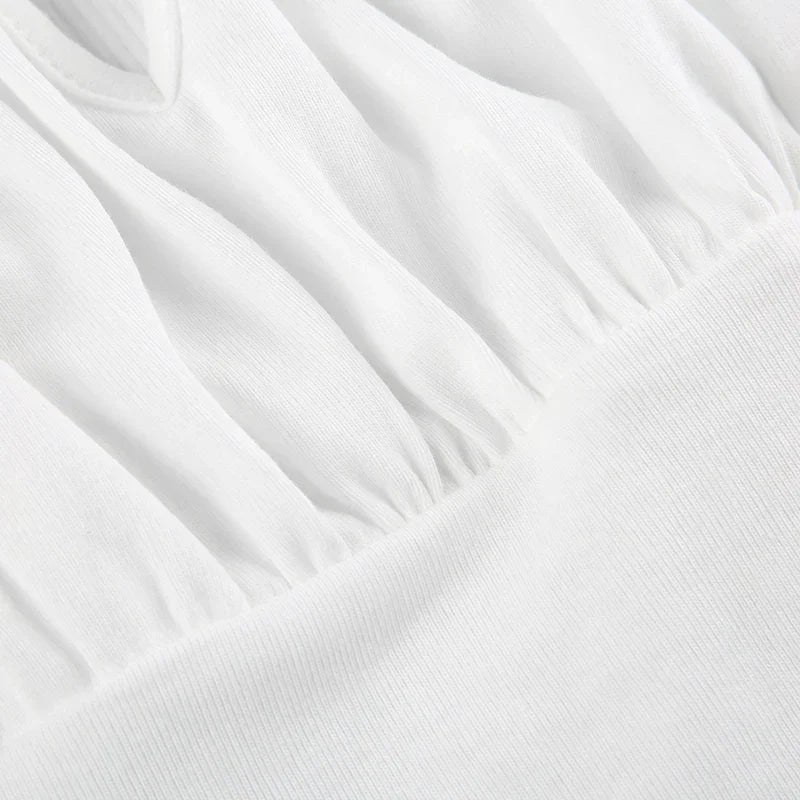 Slim Lace Long Sleeve Top – Kawaii Square Collar Women's T-Shirt